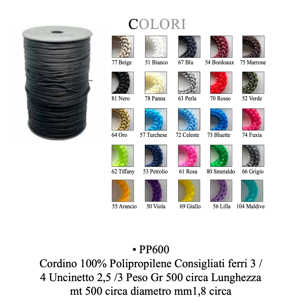 Cordino per borse