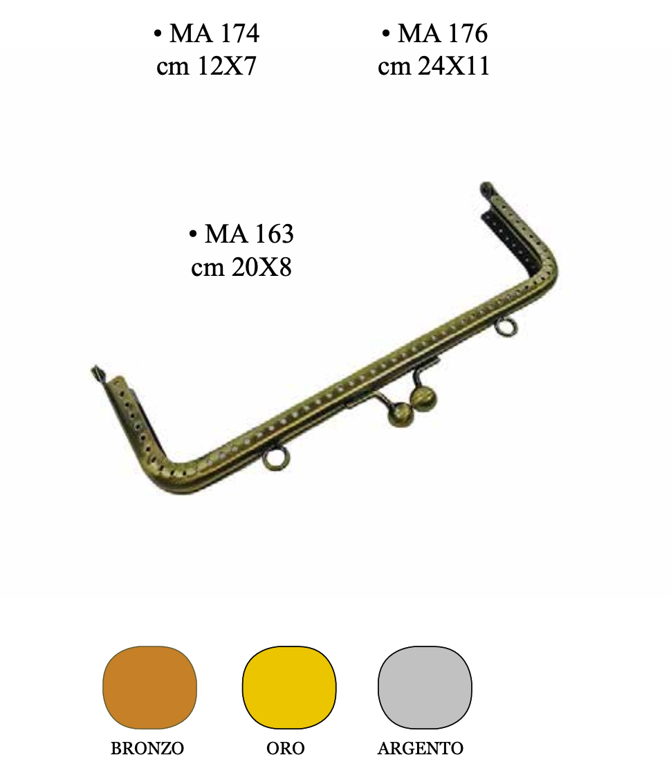 Chiusure clic clac in metallo MA174 / MA176 / MA163