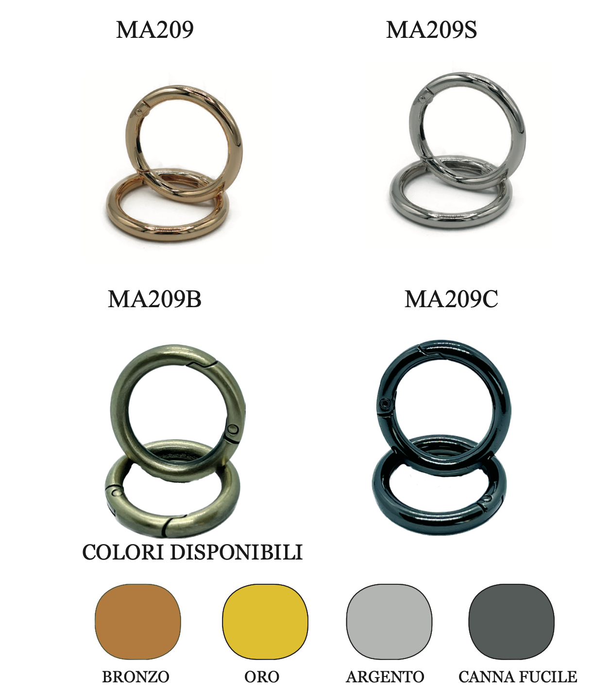Anelli moschettoni MA209