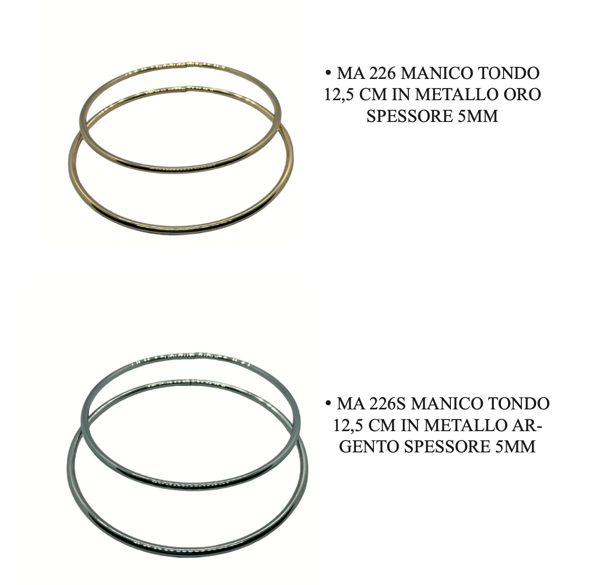 Manico tondo in metallo MAQ126 / 126S