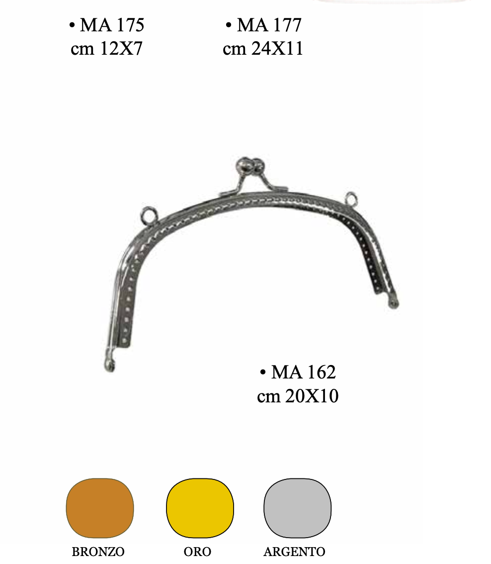 Chiusure clic clac in metallo MA177 / MA162/ MA175